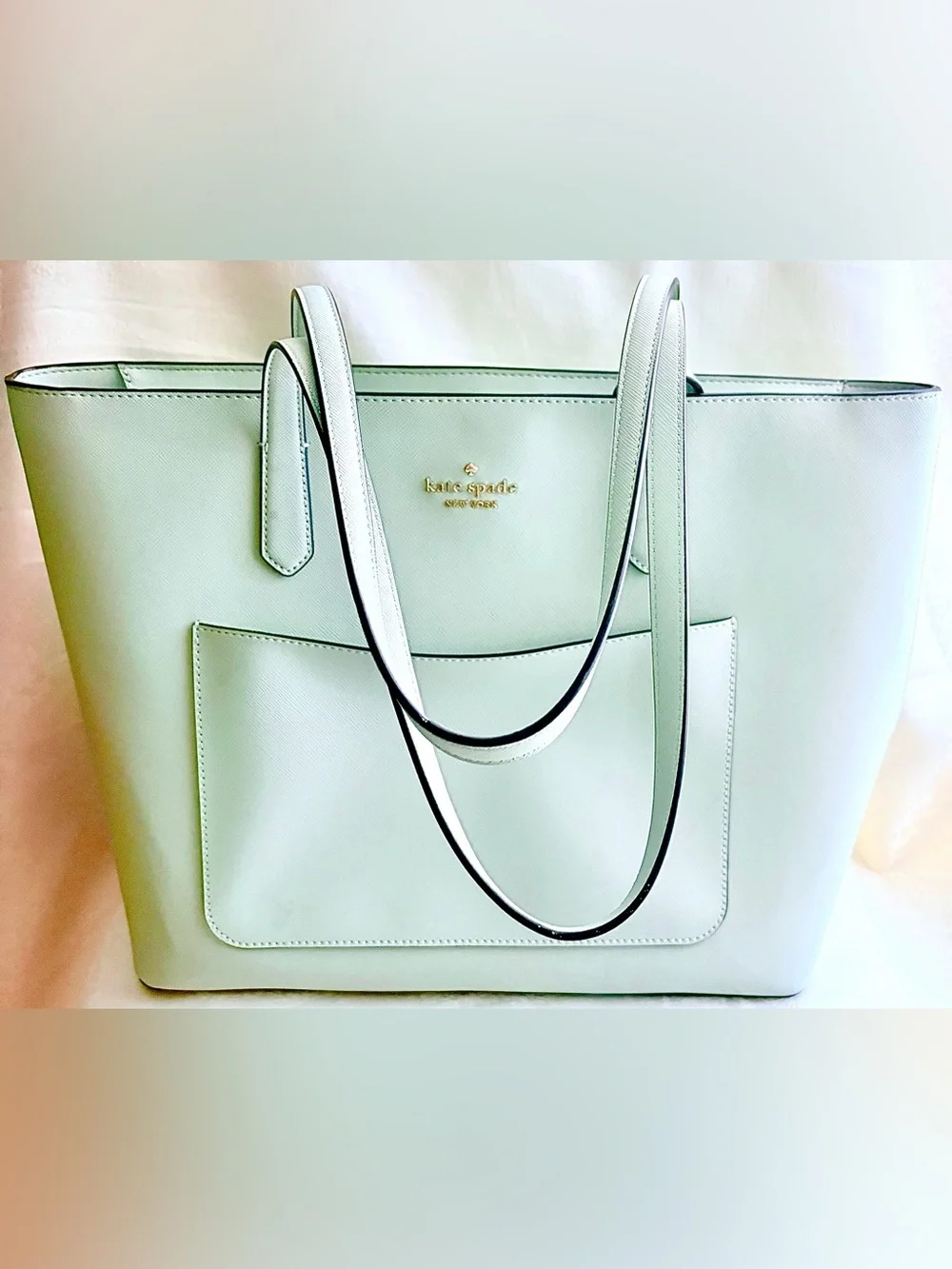 Kate Spade STACI TOTE AND WRISTLET 3 PIECE SET in Light Olive